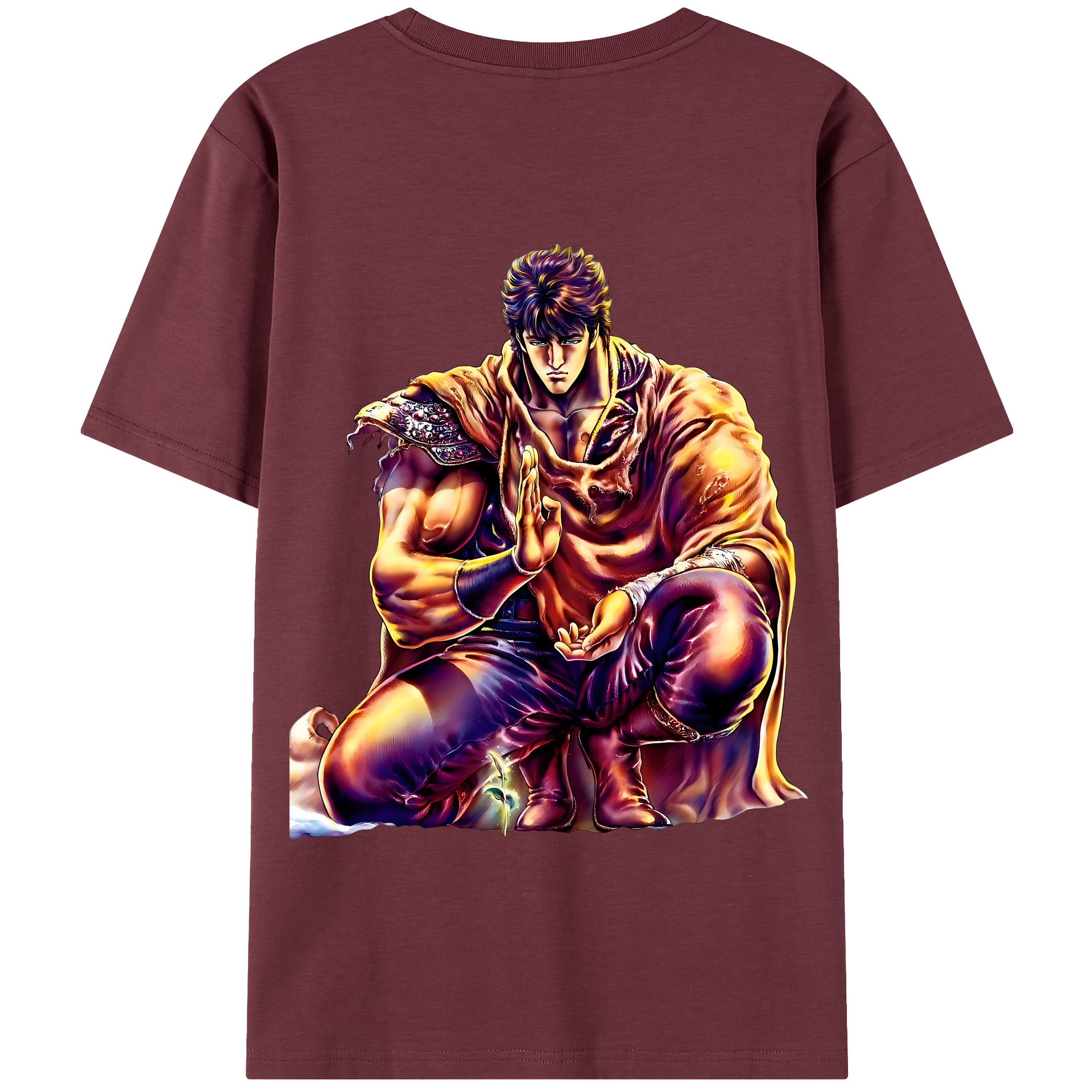 （画像用） 北斗の拳 Fist of the North Star 綿100％半袖Tシャツ（背面プリント）